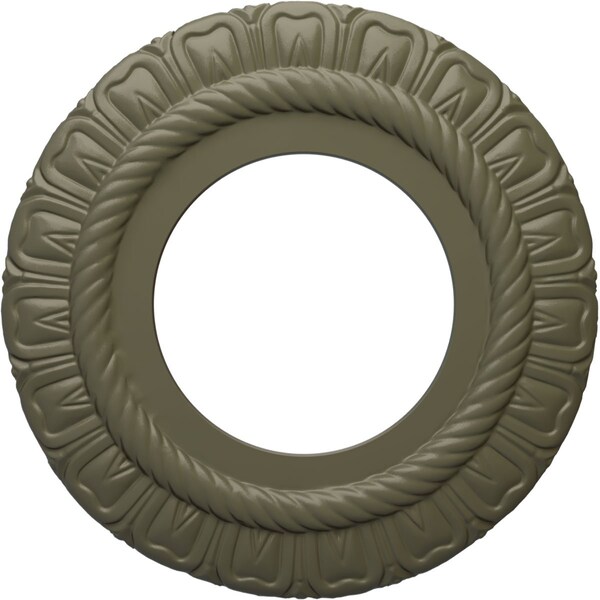 Ekena Millwork Claremont Ceiling Medallion (Fits Canopies up to 5 5/8"), 9"OD x 4 1/2"ID x 1/2"P, Spartan Stone CM09CLSSF - main